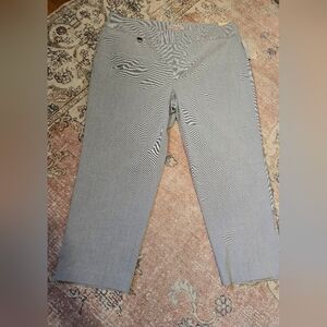Philosophy Woman Black White Pinstripe Stretchy Ankle Pants Tummy Control Sz 3X